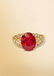 14K Yellow Gold, 4.50 CT Ruby and VS Diamond Ring