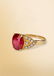 14K Yellow Gold, 4.50 CT Ruby and VS Diamond Ring - 2
