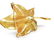 14K Gold Maple Leaf Brooche, 1/2 carat Diamond. - 2
