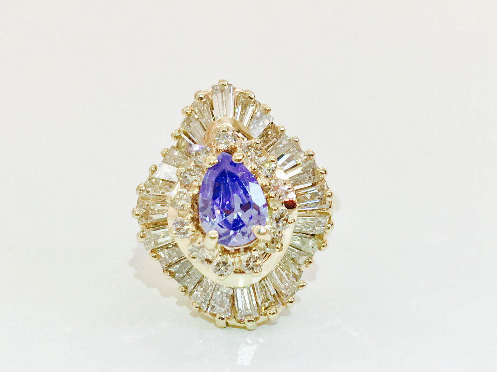 14K Gold, 3.00 CT Diamond & Tanzanite Ring (1 of 5)
