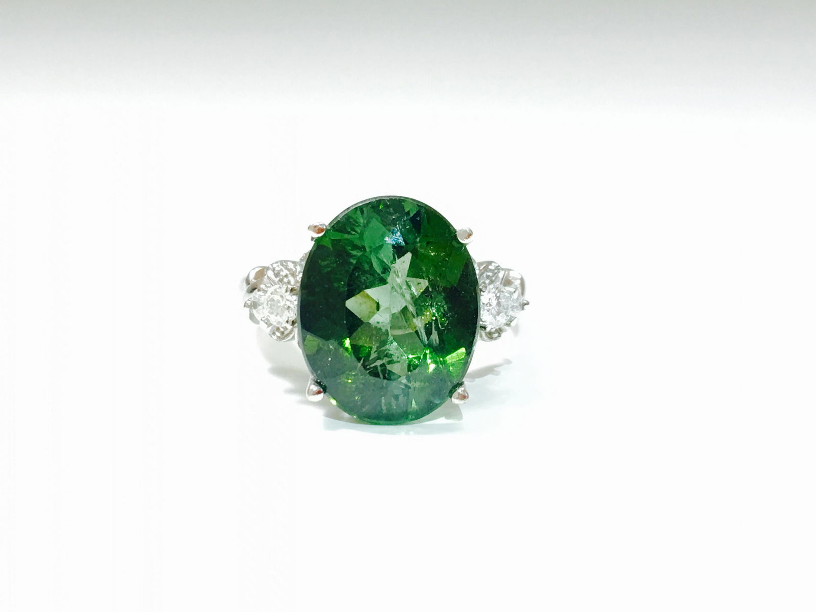 14K Gold, Andalusite & VS Diamond Ladies Ring (1 of 6)