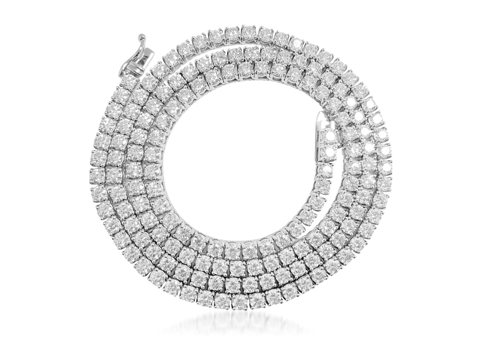 16ct VVS Diamond Tennis Necklace (1 of 7)