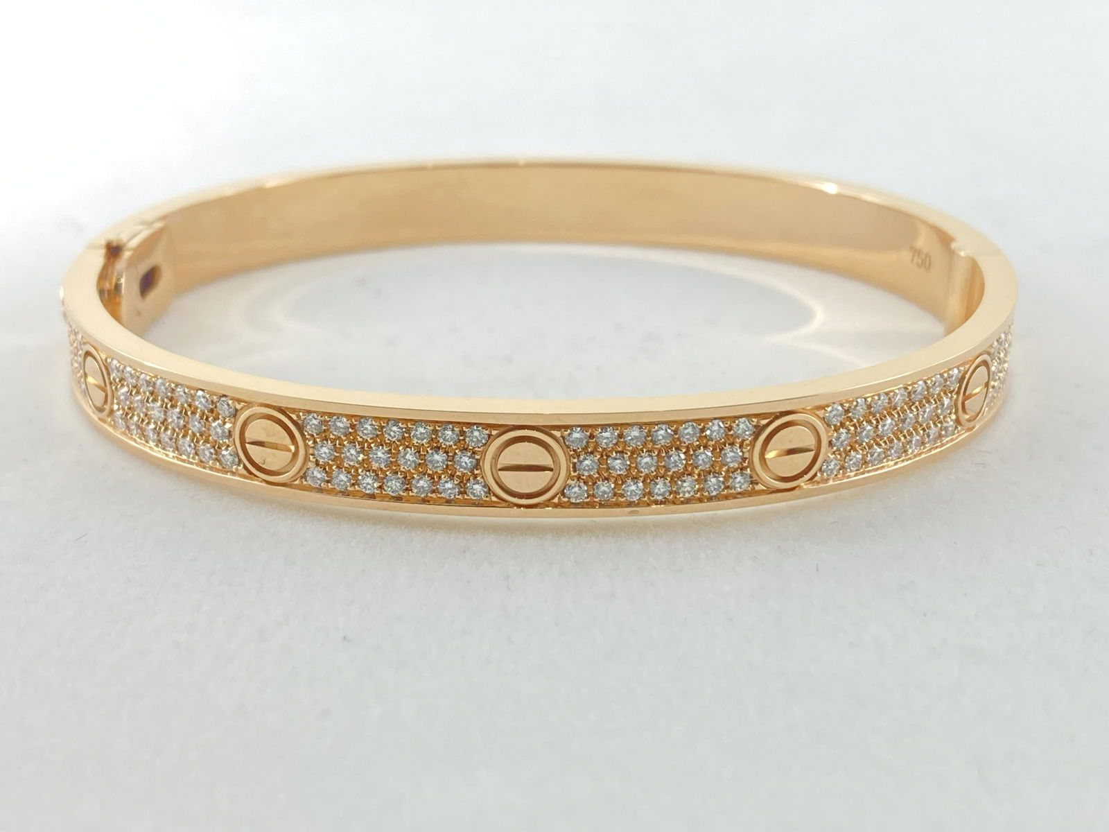 Cartier Love Bracelet 18k Rose Gold With Diamonds (#0113) on Dec 24, 2022 | Prince Gems in FL Cartier Love Bracelet 18k Rose Gold With Diamonds (#0113) on Dec 24, 2022 | Prince Gems in FL