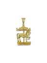 Dancing Horse Carousel Gold Womens Pendant