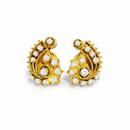 18K Yellow Gold 1 carat vintage Diamond Earrings.