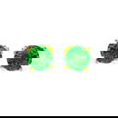 4ct Emerald Studs in 14k Yellow Gold Unisex