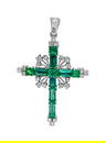 18k gold, 13.50ct Colombian Emerald & Diamond pendant