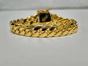 88.6GMS 10K Y/G 8"12MM Bracelet