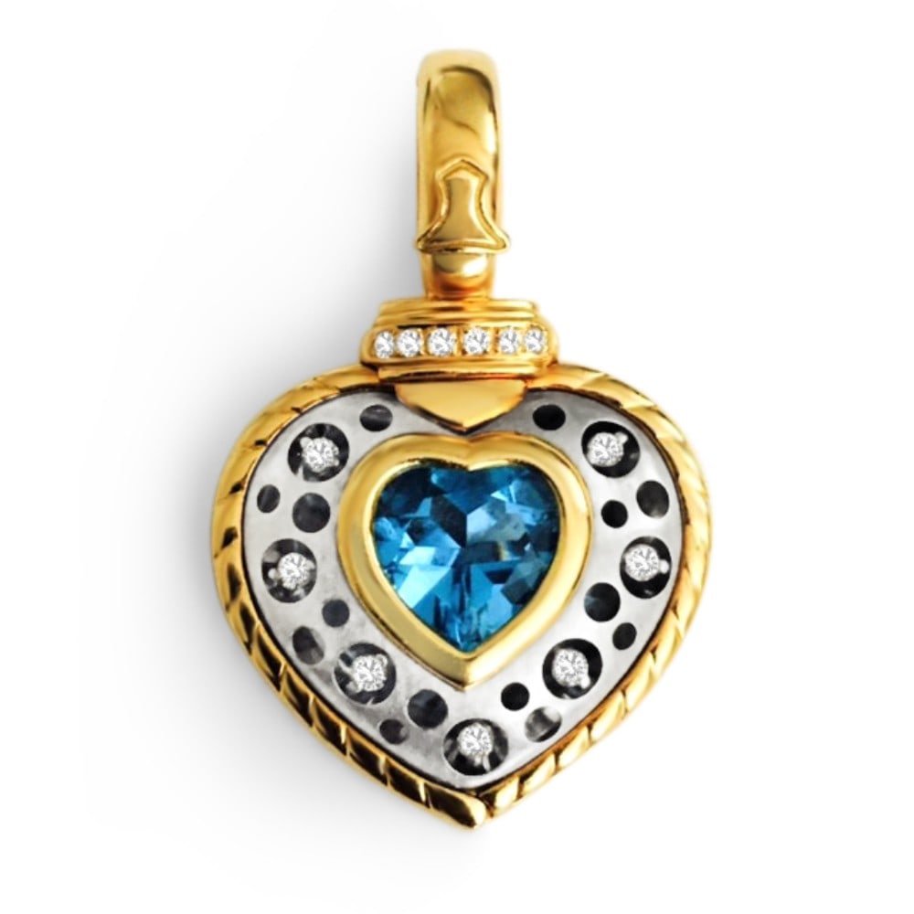 18k Gold Natasha C Diamond Pendant VVS Clarity Diamonds (1 of 5)