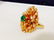 Emerald and Diamond Cocktail Ring (Vintage)** - 3