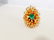 Emerald and Diamond Cocktail Ring (Vintage)** - 4