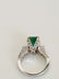 18K WHITE GOLD AND HIGH QUALITY Emerald & Diamond Ring - 3