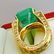 18k gold and 23 carat Natural Colombian Emerald Ring - 3