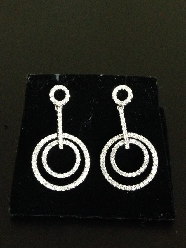 14k White Gold Diamond Earrings (1 of 4)