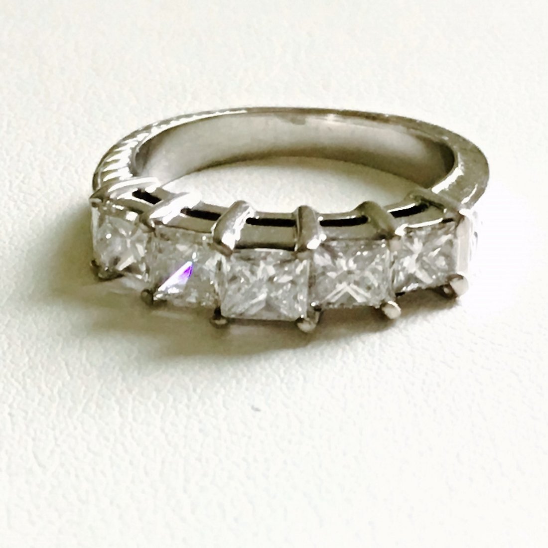 14K GOLD 1.25 ct WHITE DIAMOND ENGAGEMENT BAND (1 of 5)