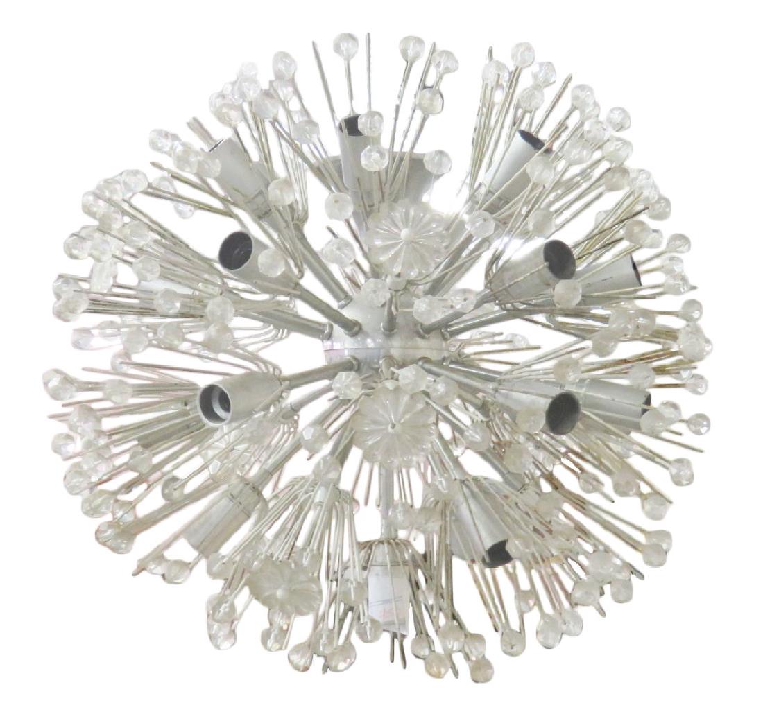 ITALIAN MODERN GLASS & CHROME SPUTNIK CHANDELIER (1 of 3)