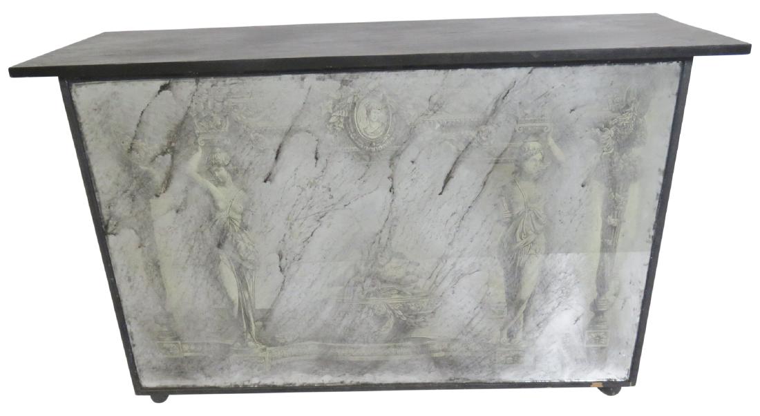 EGLOMISED MIRRORED SLATE TOP CONSOLE (1 of 7)