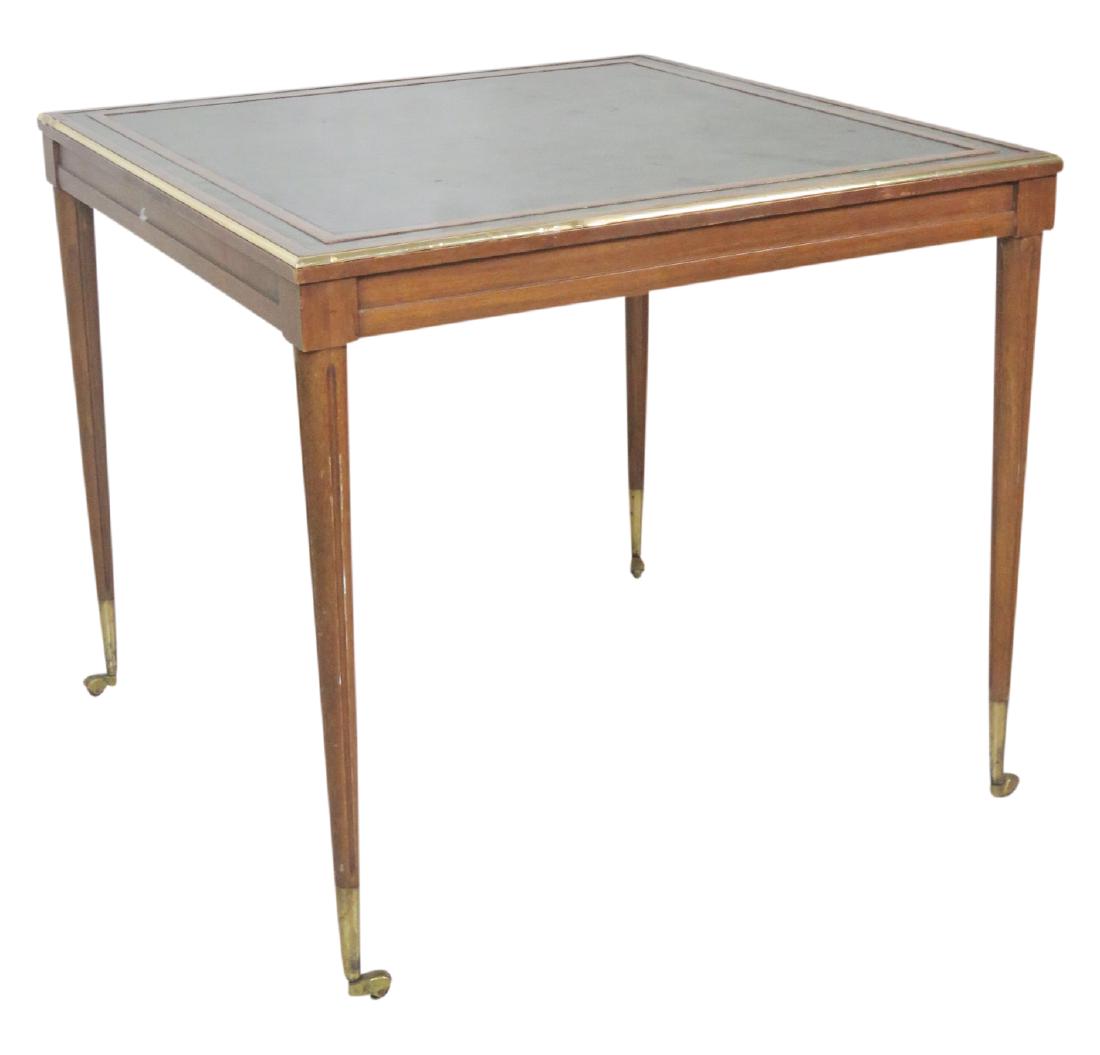 JANSEN STYLE LEATHERTOP GAME TABLE (1 of 6)