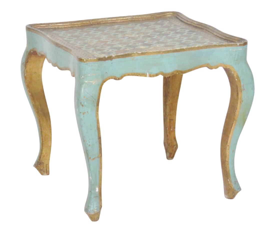 FLORENTINE STYLE PAINT DECORATED SIDE TABLE (1 of 4)