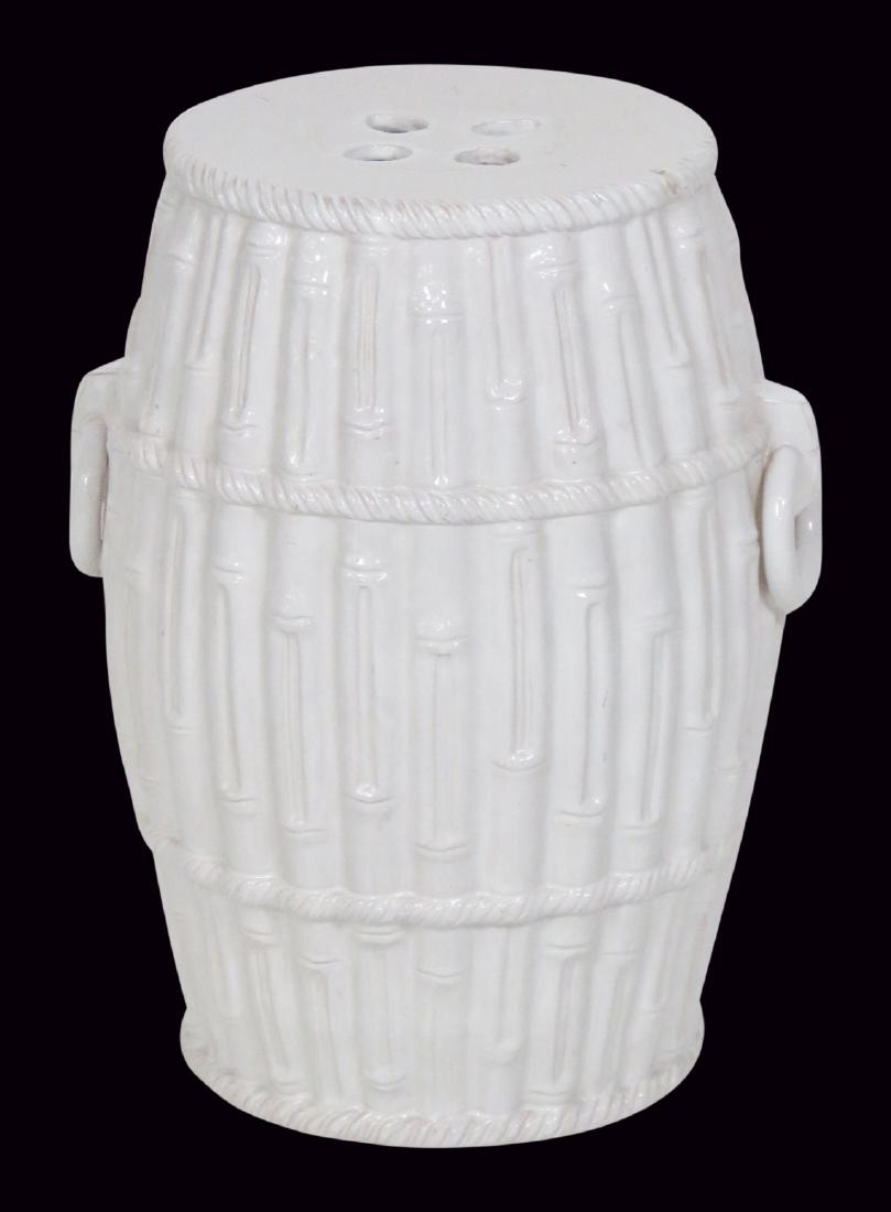 ASIAN STYLE CERAMIC GARDEN SEAT (1 of 2)