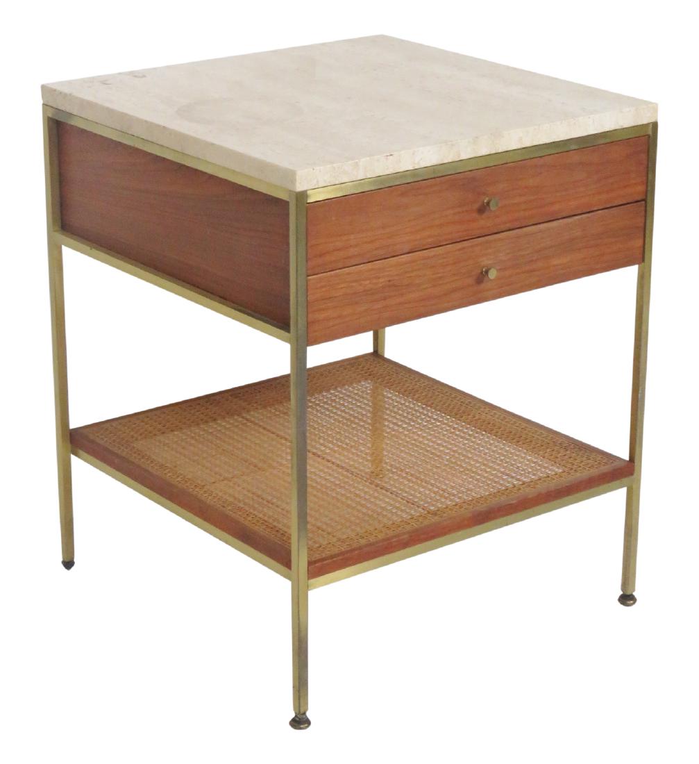 PAUL MCCOBB CANED MARBLETOP STAND (1 of 4)