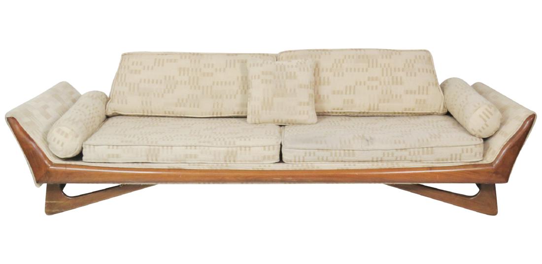 ADRIAN PEARSALL TEAK UPHOLSTERED SOFA (1 of 6)