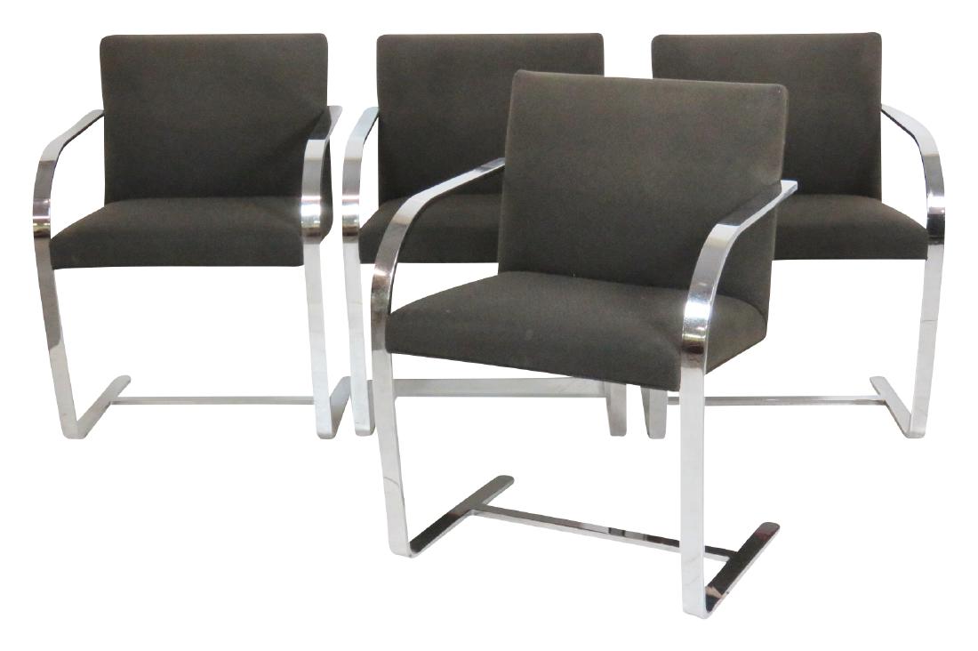 4 KNOLL BRUNO CHROME ARMCHAIRS (1 of 2)