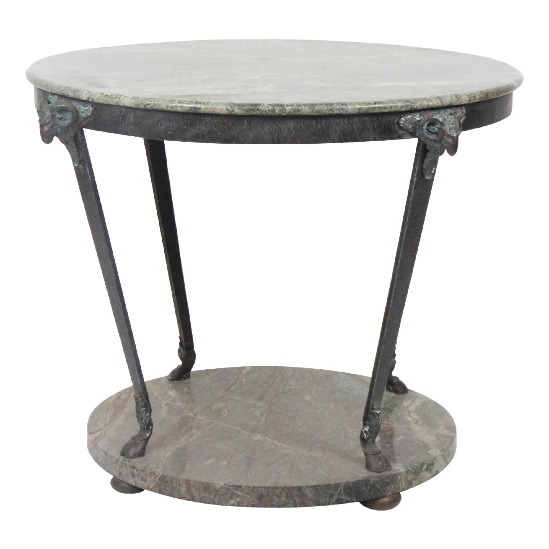 GIACOMETTI STYLE MARBLETOP CENTER TABLE (1 of 4)
