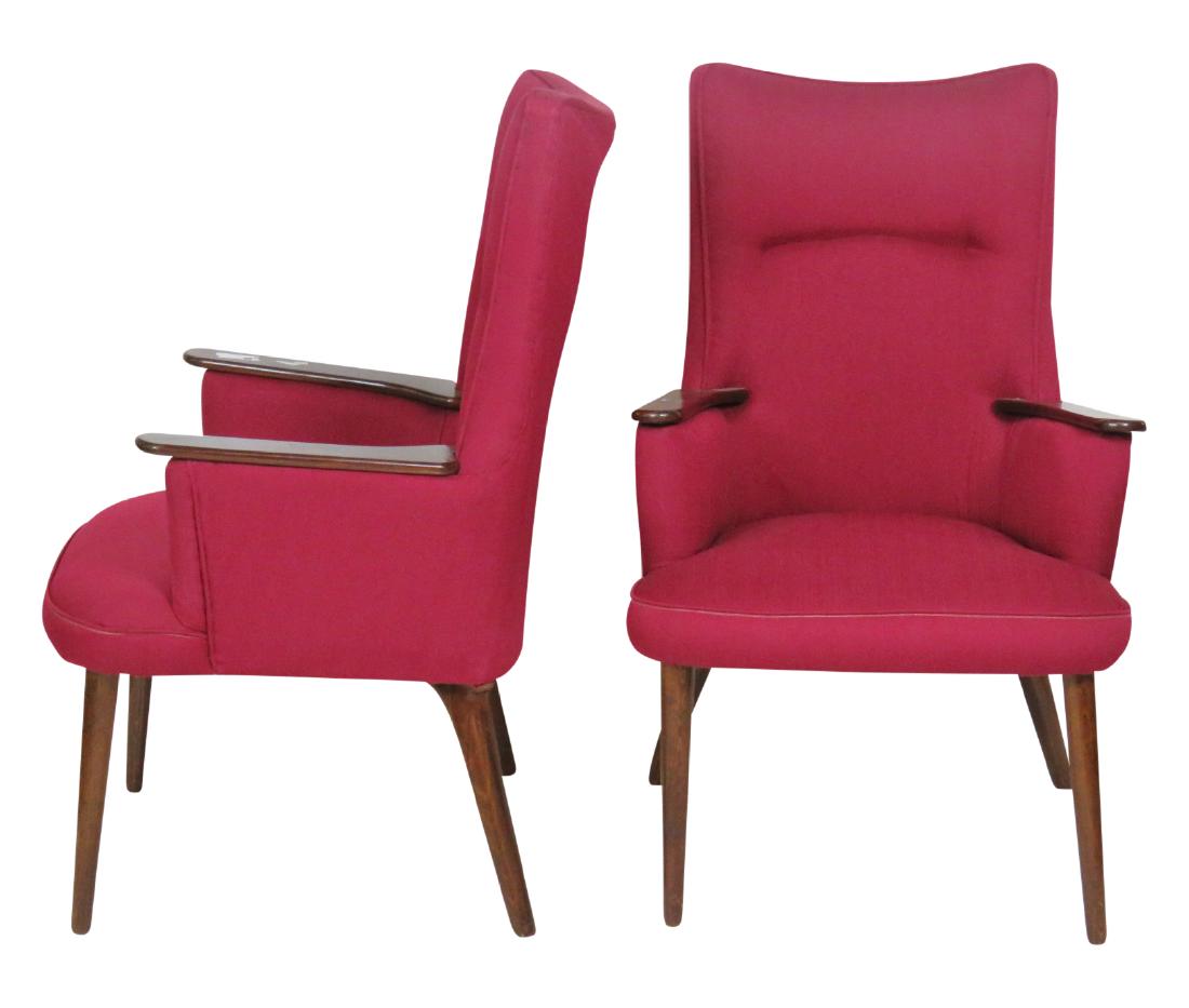 Pair MODERN DESIGN UPHOLSTERED LOUNGE CHAIRS (1 of 5)