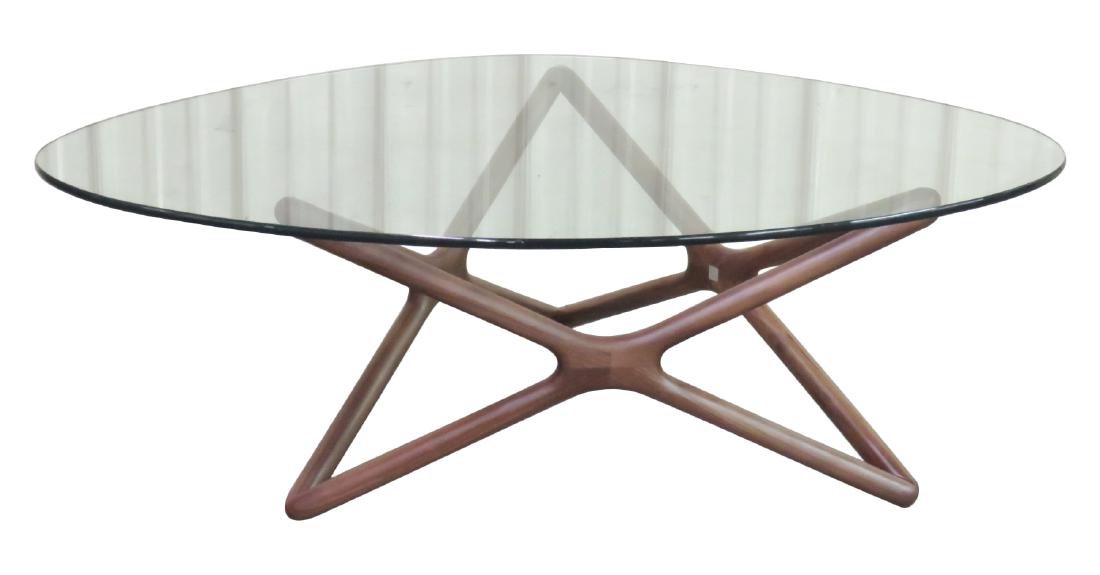 ADRIAN PEARSALL STYLE GLASSTOP COFFEE TABLE (1 of 4)