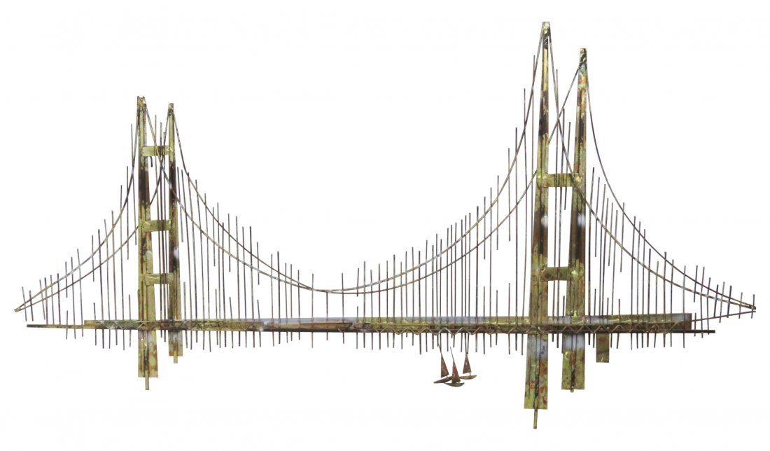 CURTIS JERE GOLDEN GATE BRIDGE SCULPTURE (1 of 6)