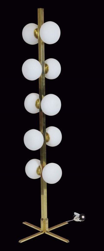 MODERN DESIGN SPACE AGED DESIGN BRASS FLOOR LAMP (1 of 4)