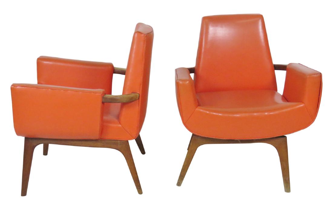 COMPANION Pair DANISH MODERN LOUNGE CHAIRS (1 of 6)