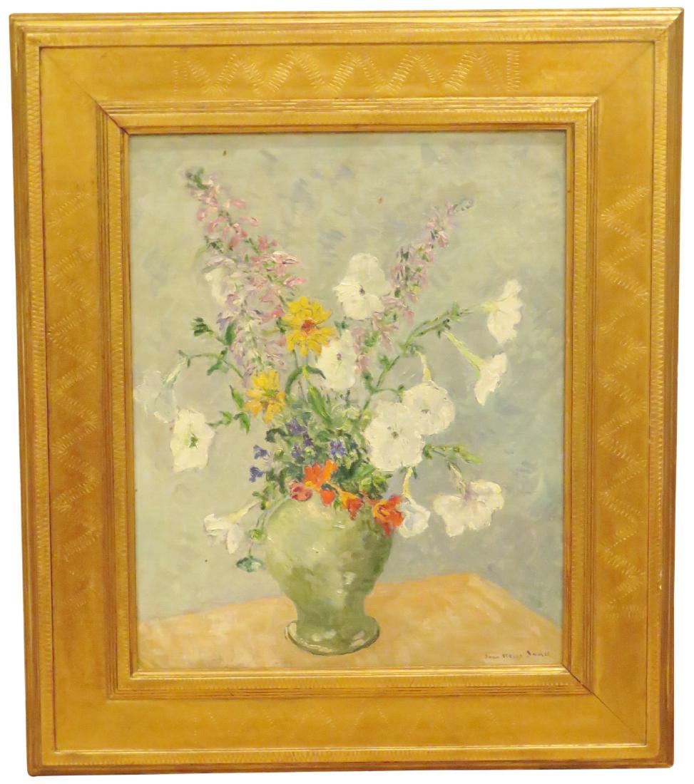 JOHN WELLS JAMES OIL PAINTING of FLORAL BOUQUET (1 of 5)