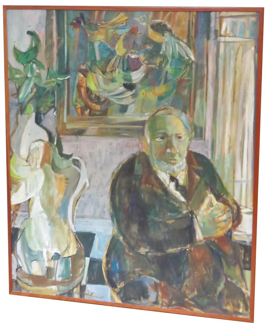 WILLIAM BARNETT OIL PAINTING of OLD MAN (1 of 6)