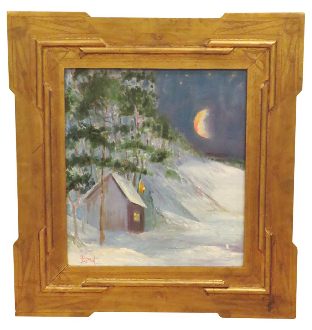 JOSEPH BARRETT OIL PAINTING "LANTERN in the WOODS" (1 of 5)