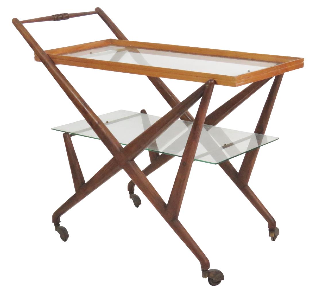 ITALIAN MODERN GLASSTOP BAR CART (1 of 5)
