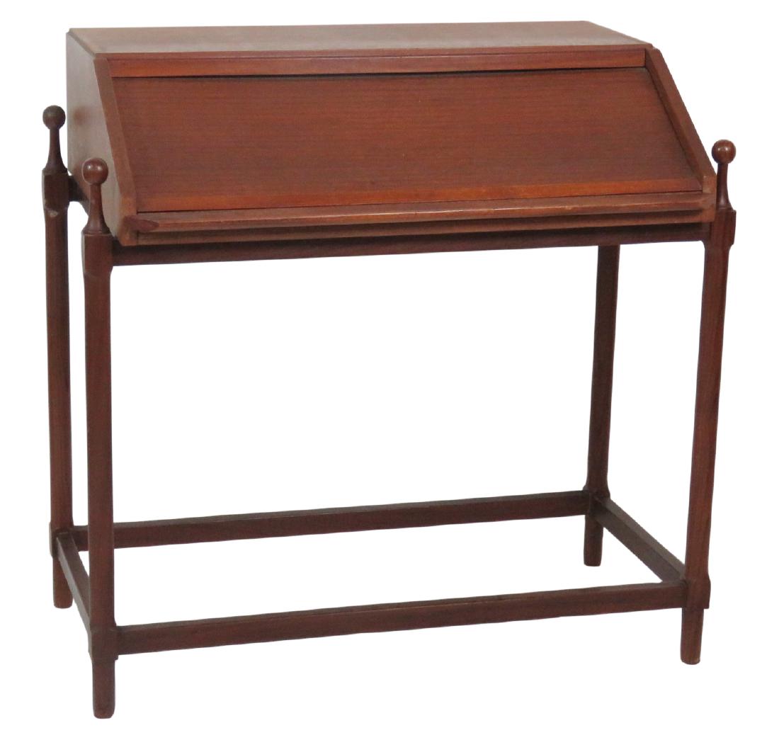 Italian Modern Teak Mechanical Roll Top Desk May 07 2017 Ss