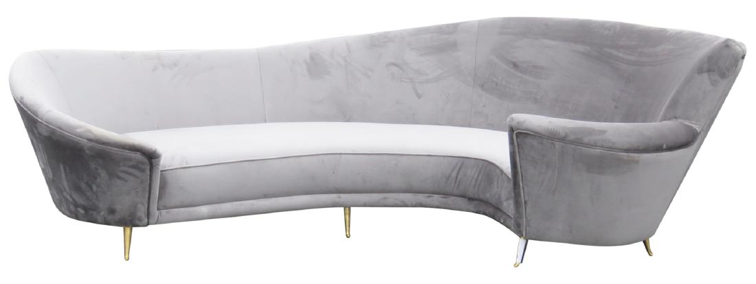 GIO PONTI STYLE METAL LEG SOFA (1 of 5)