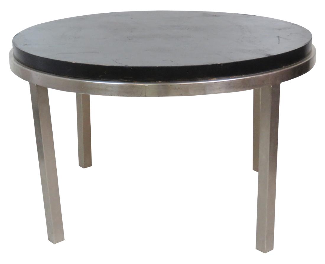 MODERN DESIGN CHROME & EBONIZED CENTER TABLE (1 of 4)