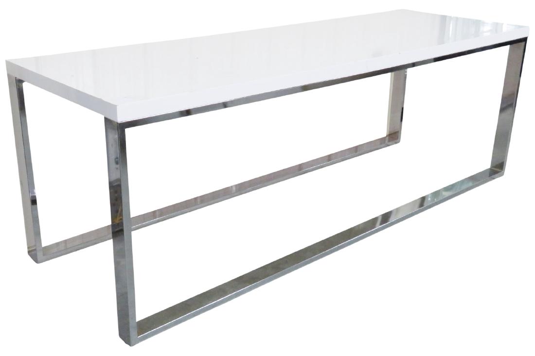 MODERN DESIGN CHROME & LAMINATE CONSOLE TABLE (1 of 6)