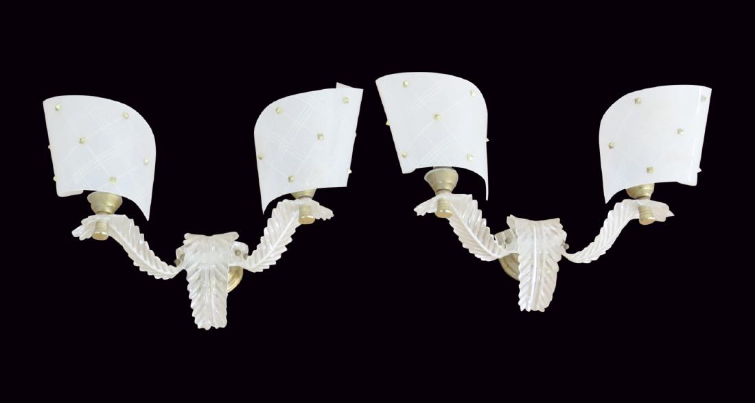 Pair DIRECTOIRE STYLE PLUME SCONCES (1 of 4)