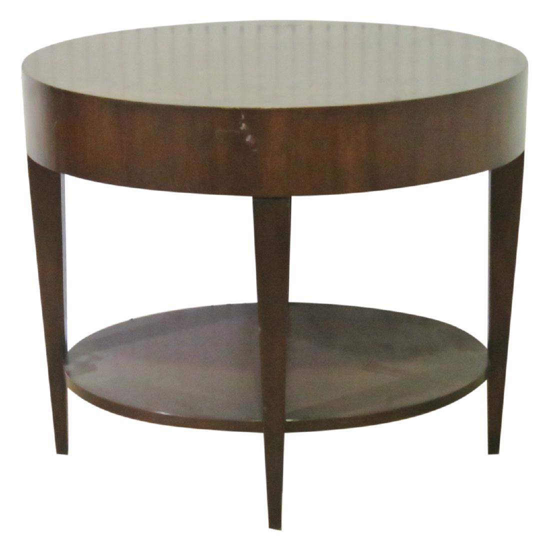 DECO STYLE OVAL 2-TIER COFFEE TABLE (1 of 4)
