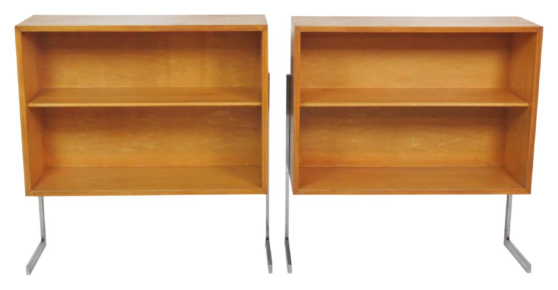 Pair MODERN DESIGN CHROME BOOKSHELVES (1 of 7)