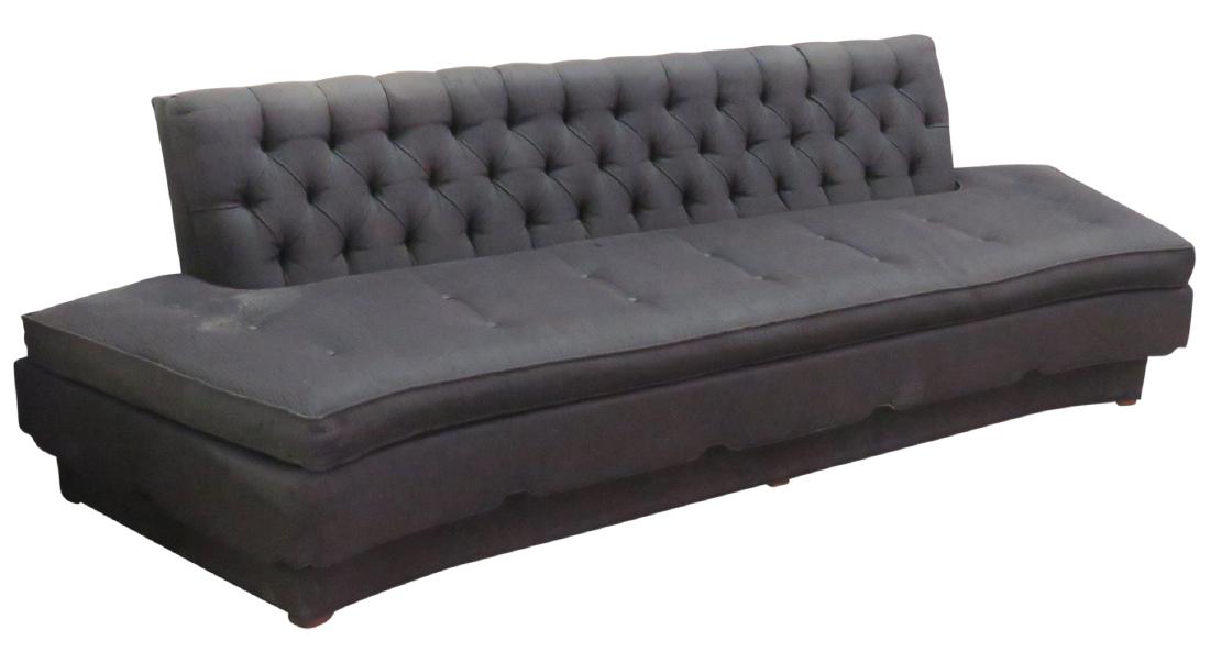 DUNBAR BLACK TUFTED UPHOLSTERED SOFA (1 of 7)