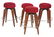 4 CASINO DELA VALLEE MID CENTURY SWIVEL BAR STOOLS