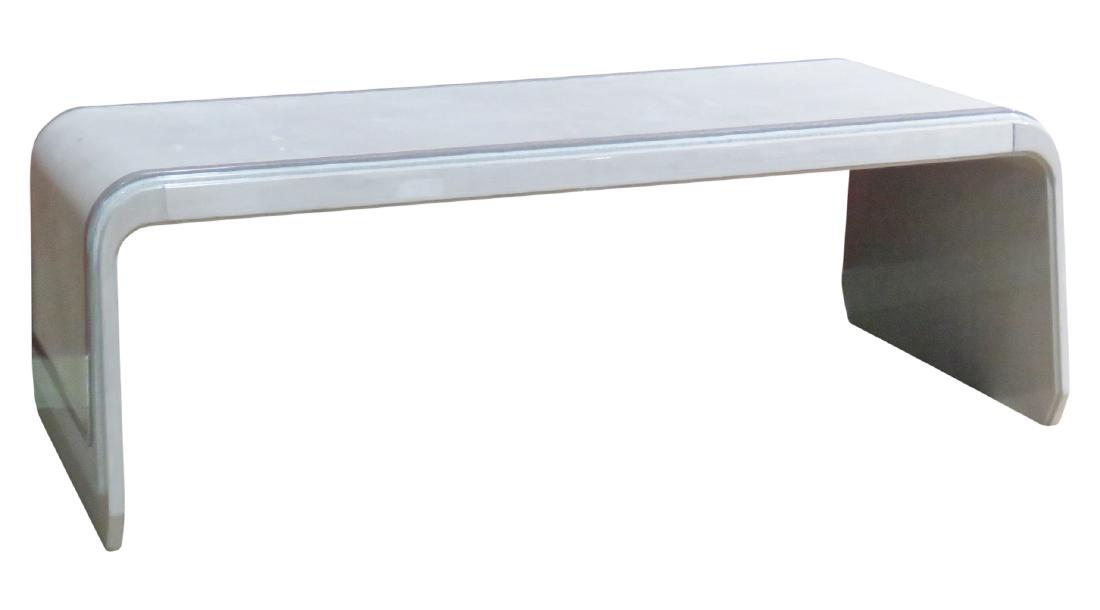 RUHLMANN STYLE MODERN DESIGN LEATHER BENCH (1 of 4)