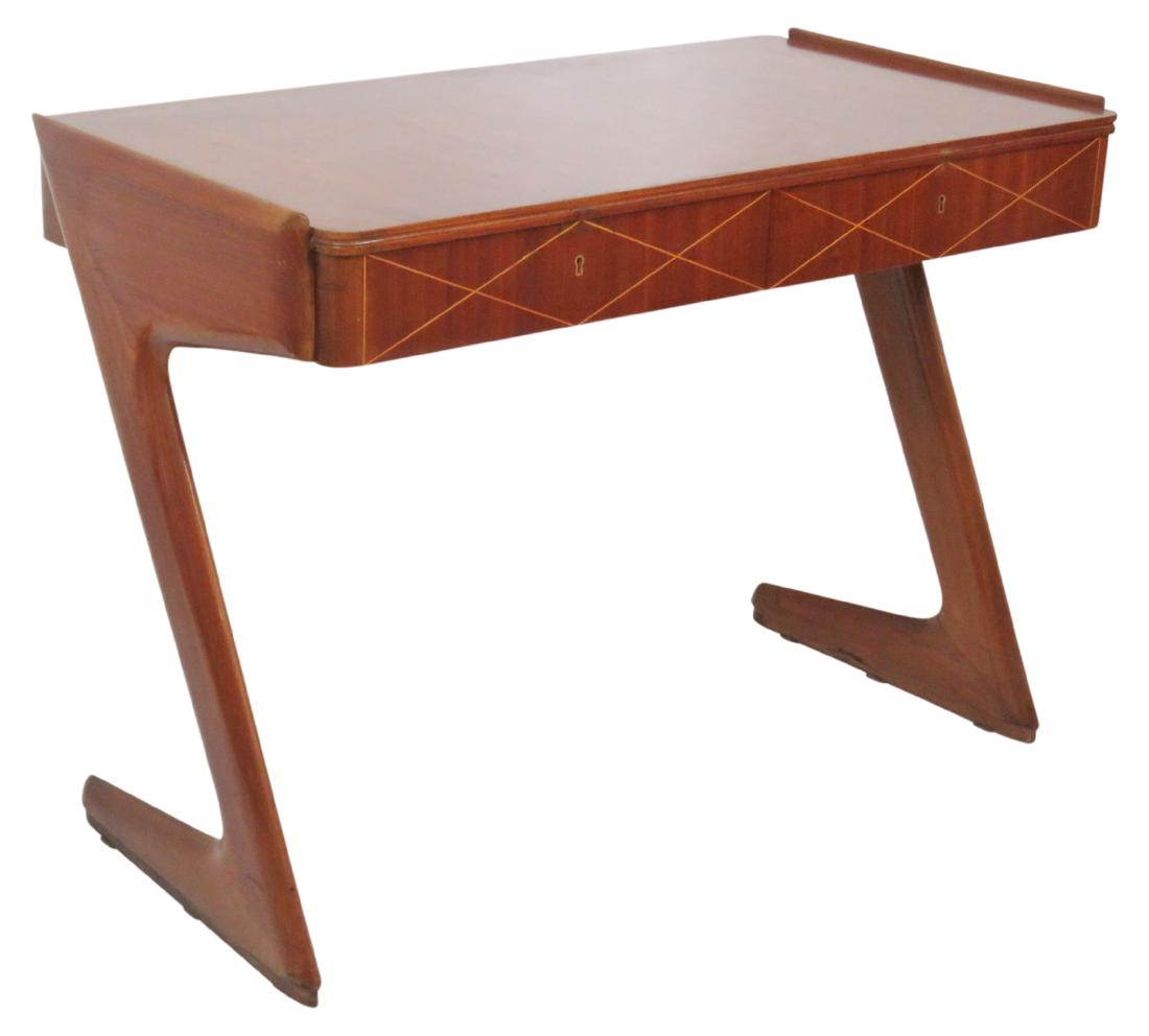 ZANUSO STYLE TEAK INLAID DESK (1 of 4)