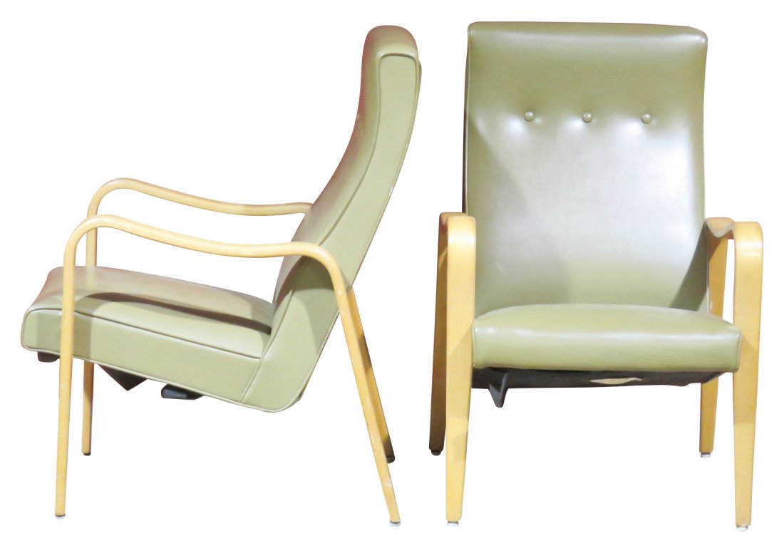 Pair THONET STYLE MODERN DESIGN LOUNGE CHAIRS (1 of 4)