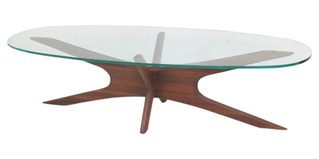 ADRIAN PEARSALL TGO OVAL GLASSTOP COFFEE TABLE (1 of 4)